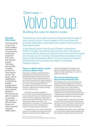 Volvo Group: Building the Case for Electric Buses