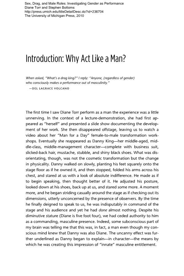 Introduction: Why Act Like a Man?
