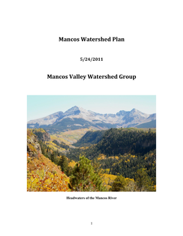 Mancos Watershed Plan