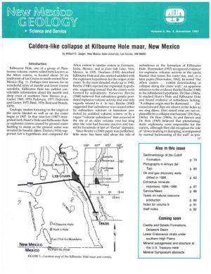 Caldera-Like Collapse at Kilbourne Hole Maar, New Mexico