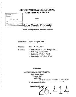 Hope Creek Property