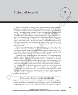 Chapter 2: Ethics and Research