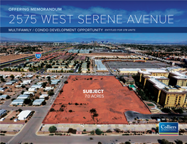 2575 West Serene Avenue Multifamily / Condo Development Opportunity Entitled for 378 Units
