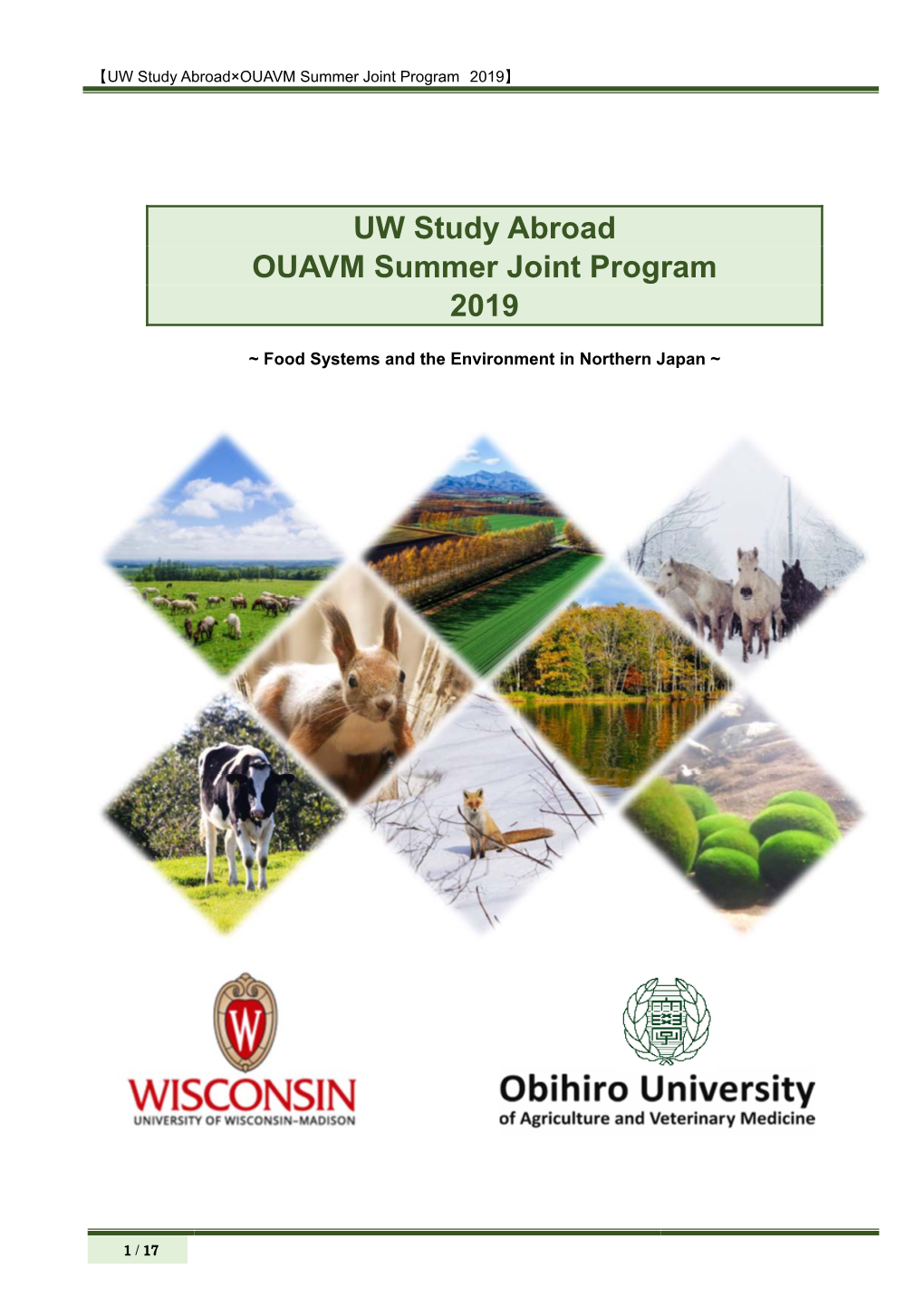 UW Study Abroad OUAVM Summer Joint Program 2019