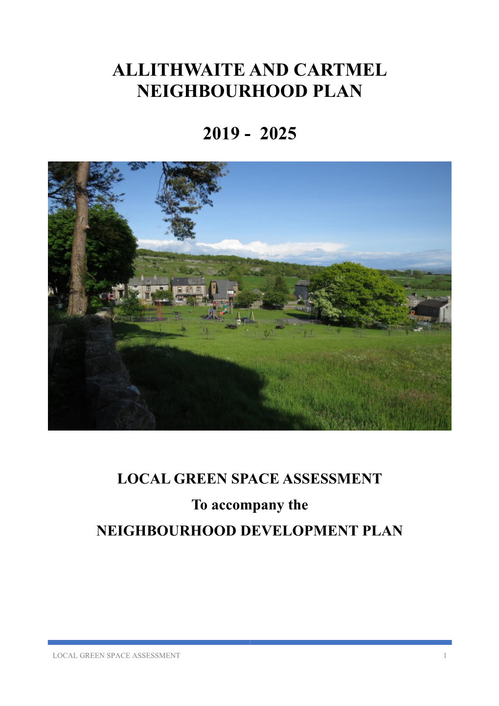 Allithwaite and Cartmel Neighbourhood Plan 2019