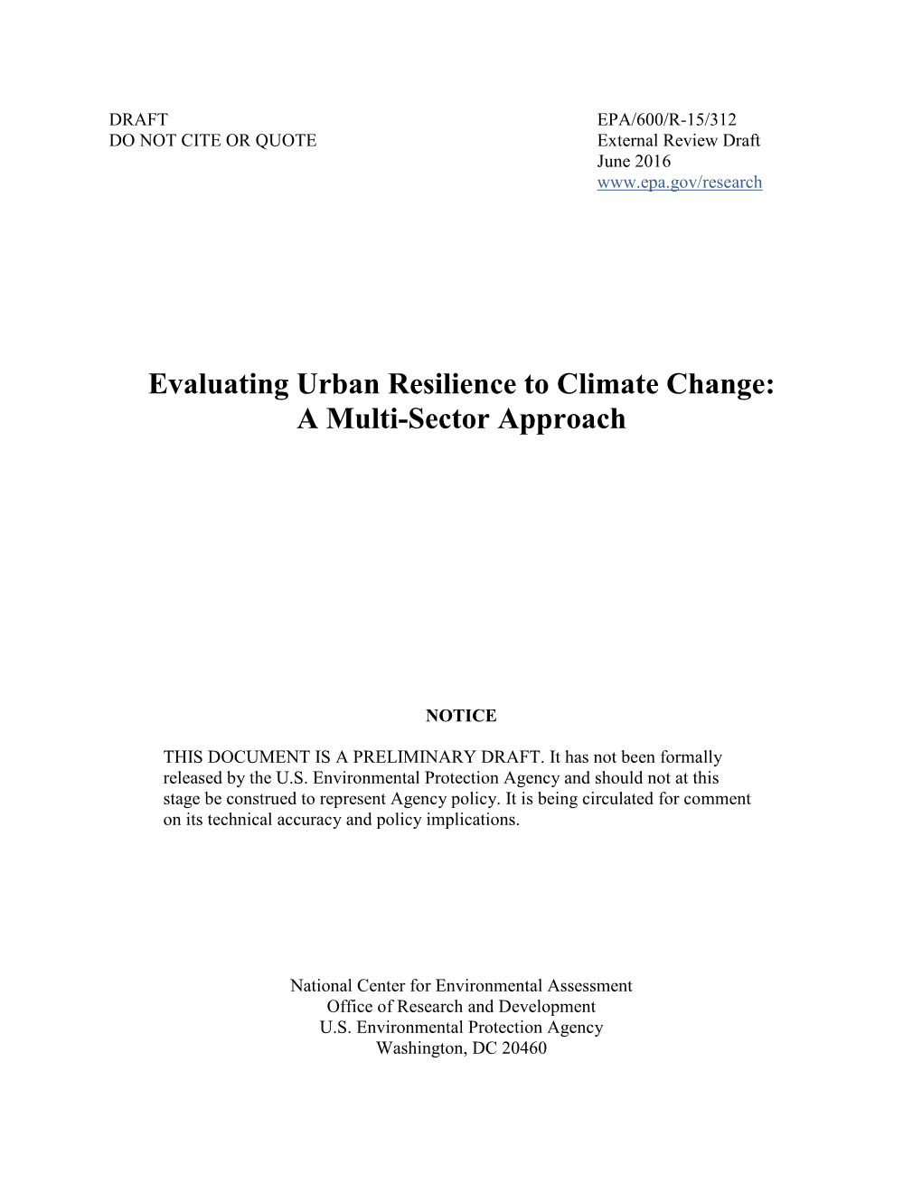 Evaluating Urban Resilience to Climate Change: a Multi-Sector Approach