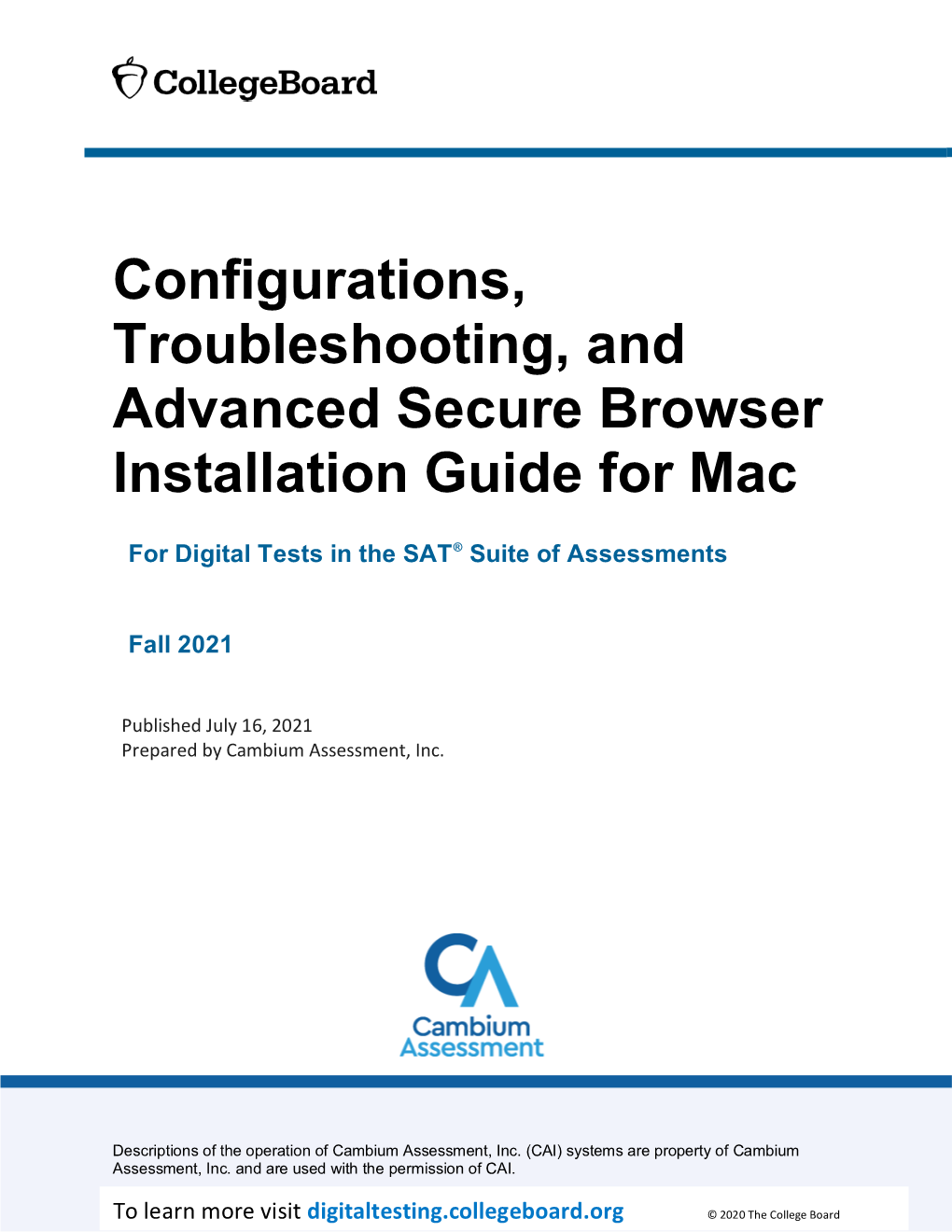 Configurations, Troubleshooting, and Advanced Secure Browser Installation Guide for Mac