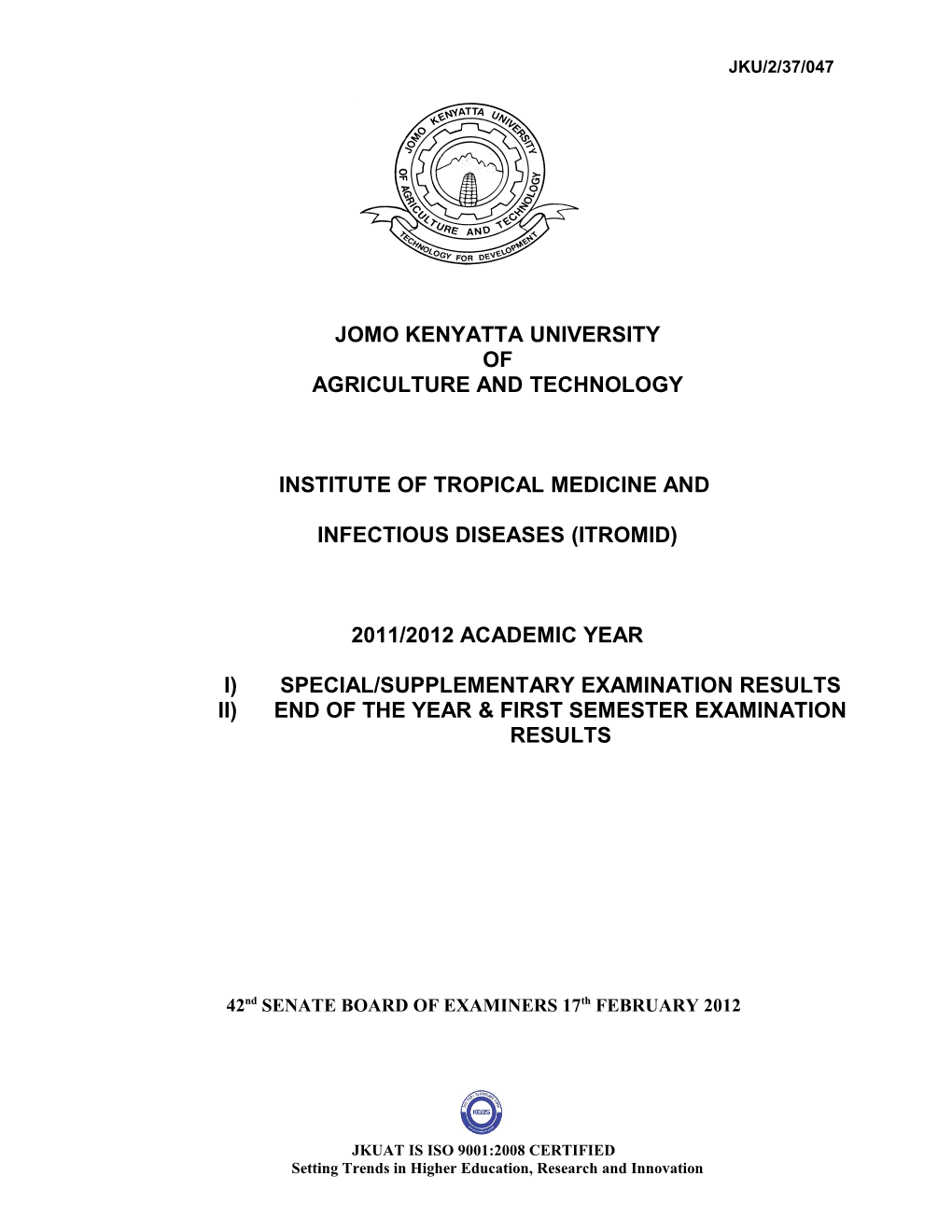 Institute of Tropical Medicine And