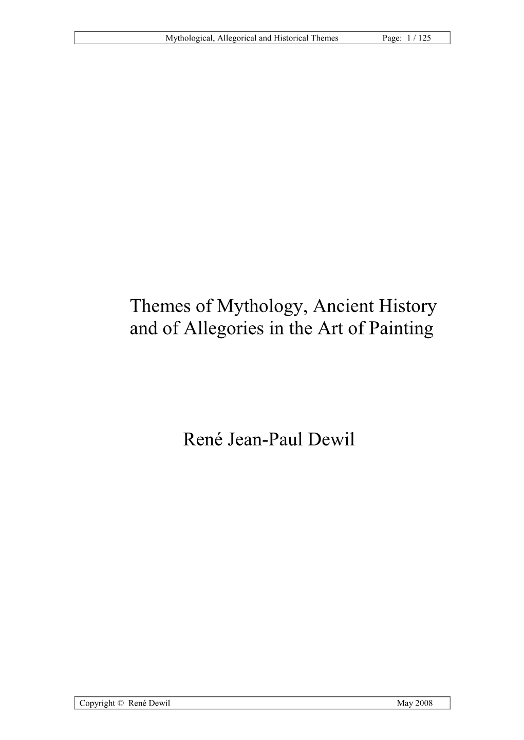 Mythological and Historical Themes