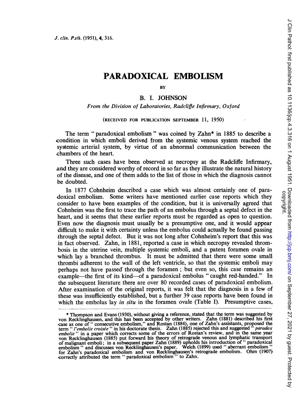 Paradoxical Embolism by B