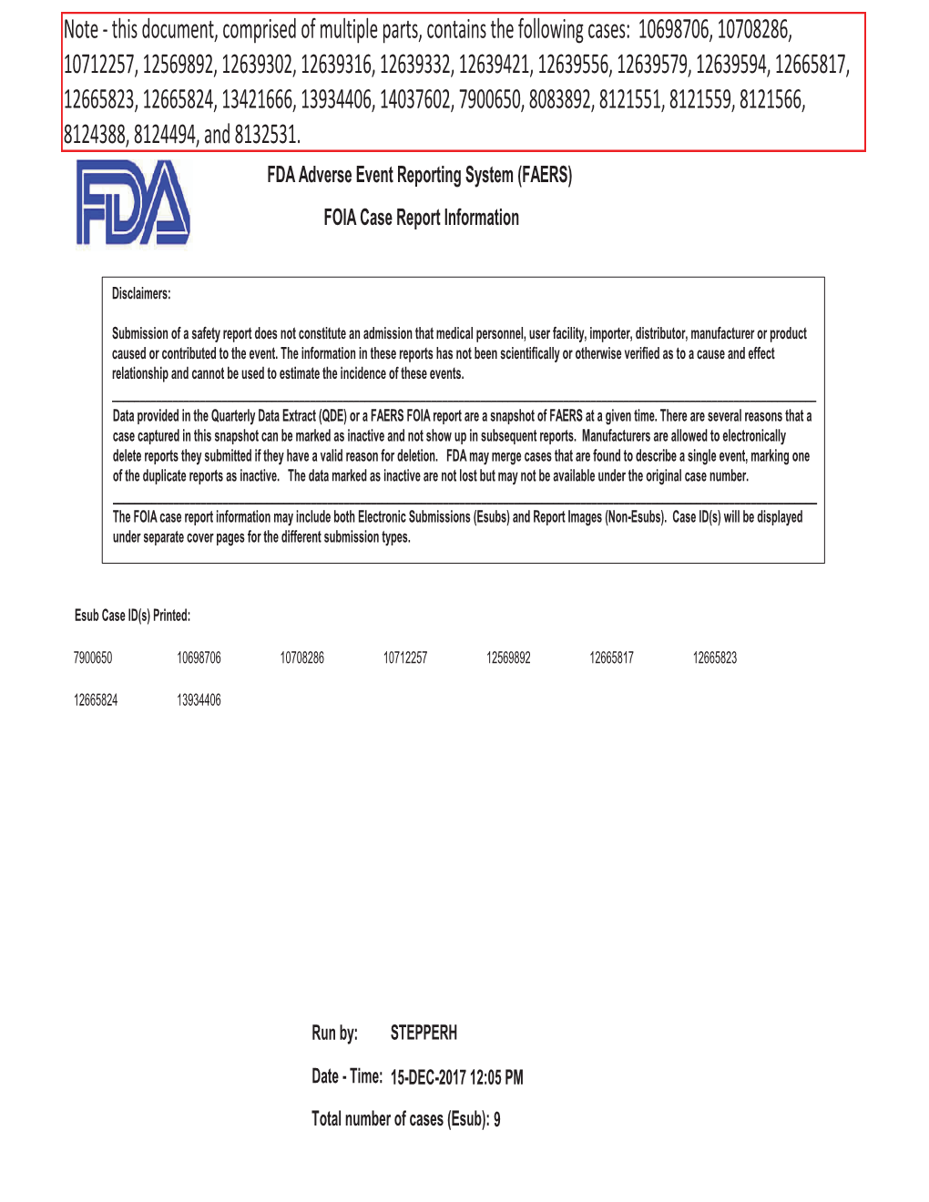 Kratom Death Adverse Event Reports