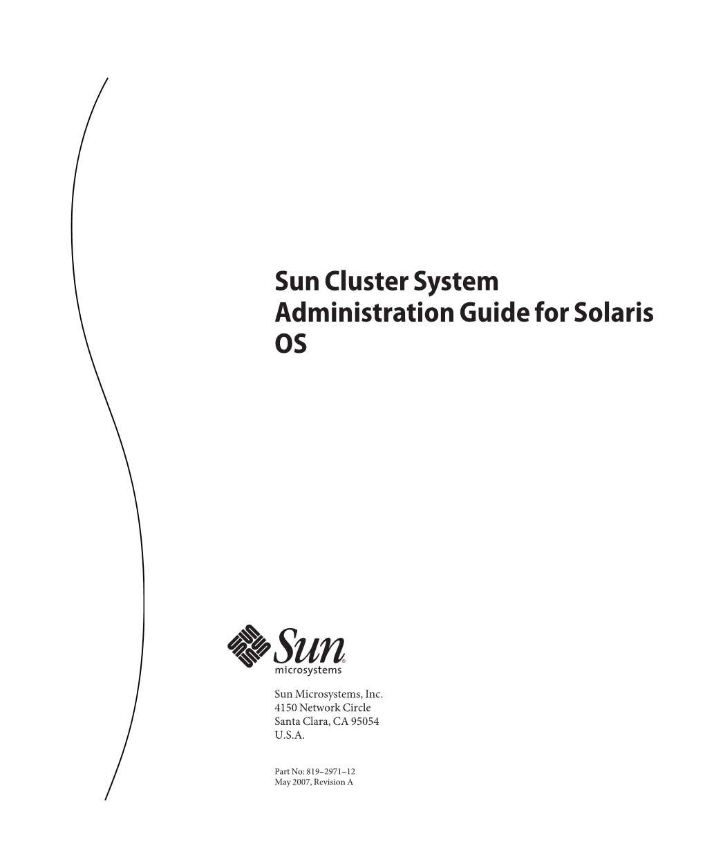 Sun Cluster System Administration Guide for Solaris OS