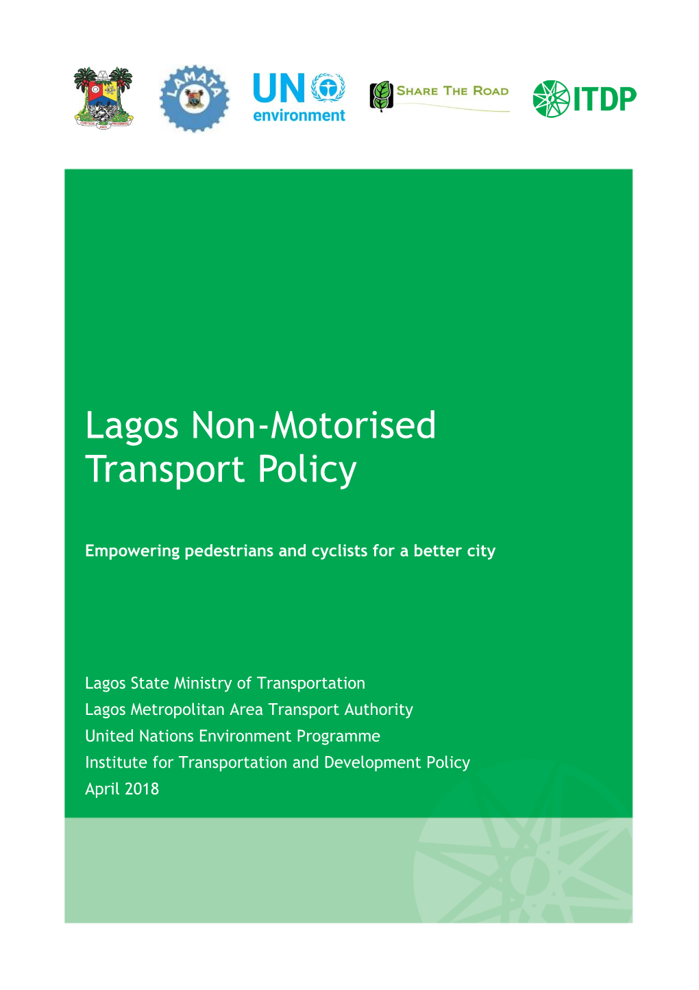 Lagos Non-Motorised Transport Policy