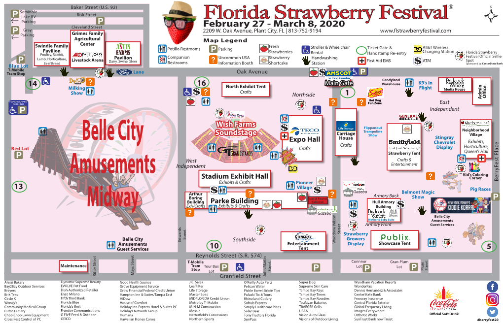 Florida Strawberry Festival Cleveland Street February 27 - March 8, 2020 Gray 2209 W
