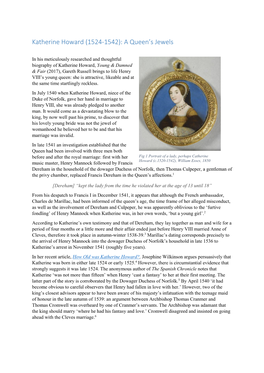 Katherine Howard (1524-1542): a Queen's Jewels