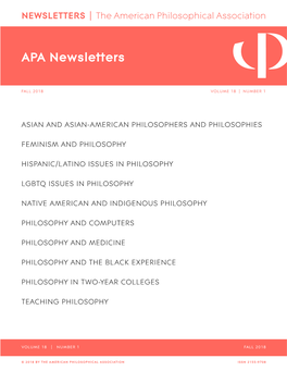 APA Newsletter Fall 2018