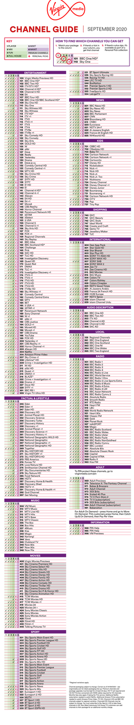 Channel Guide September 2020