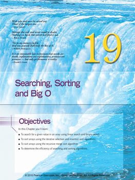 Chapter 19 Searching, Sorting and Big —Solutions