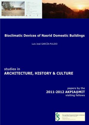 Bioclimatic Devices of Nasrid Domestic Buildings