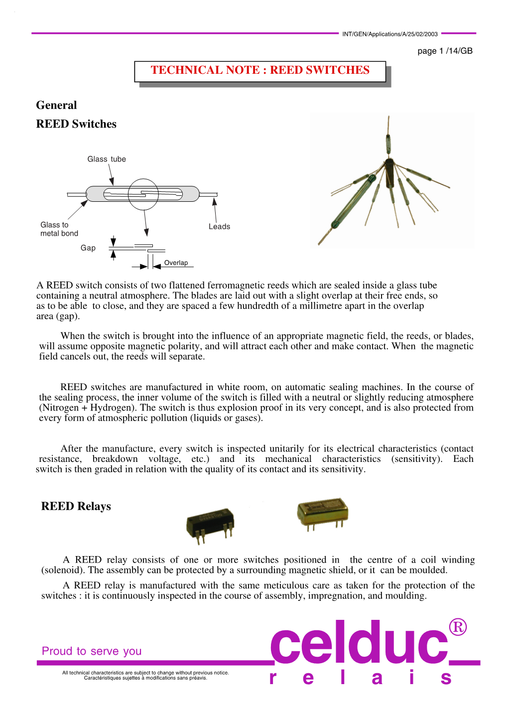 Principle of REED Relays & Switches