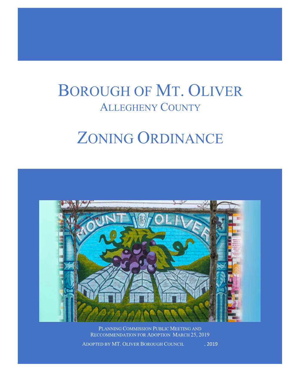 Borough of Mt. Oliver Zoning Ordinance