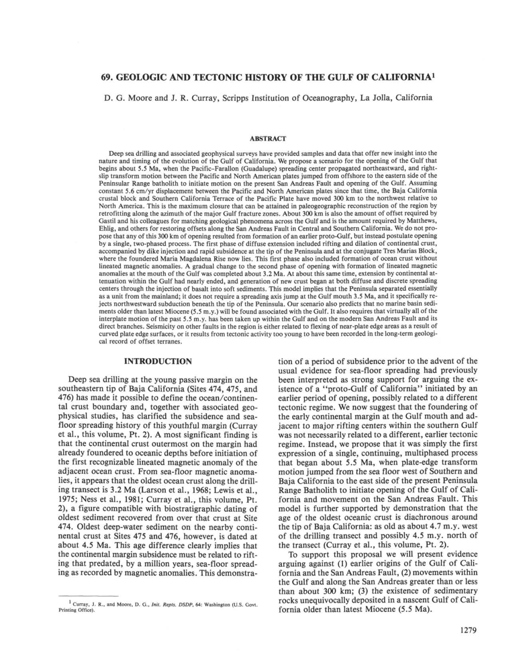 69. Geologic and Tectonic History of the Gulf of California1