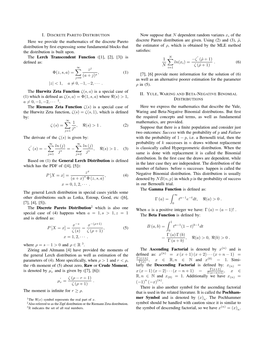 Here We Provide the Mathematics of the Discrete Pareto Distribution By