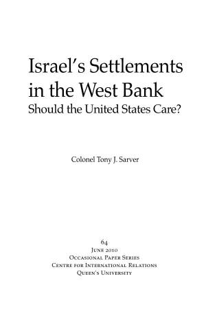 Israel's Settlements in the West Bank