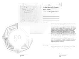 Design Research Pioneer Josef Albers: a Case for Design Research