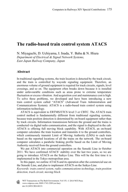 The Radio-Based Train Control System ATACS