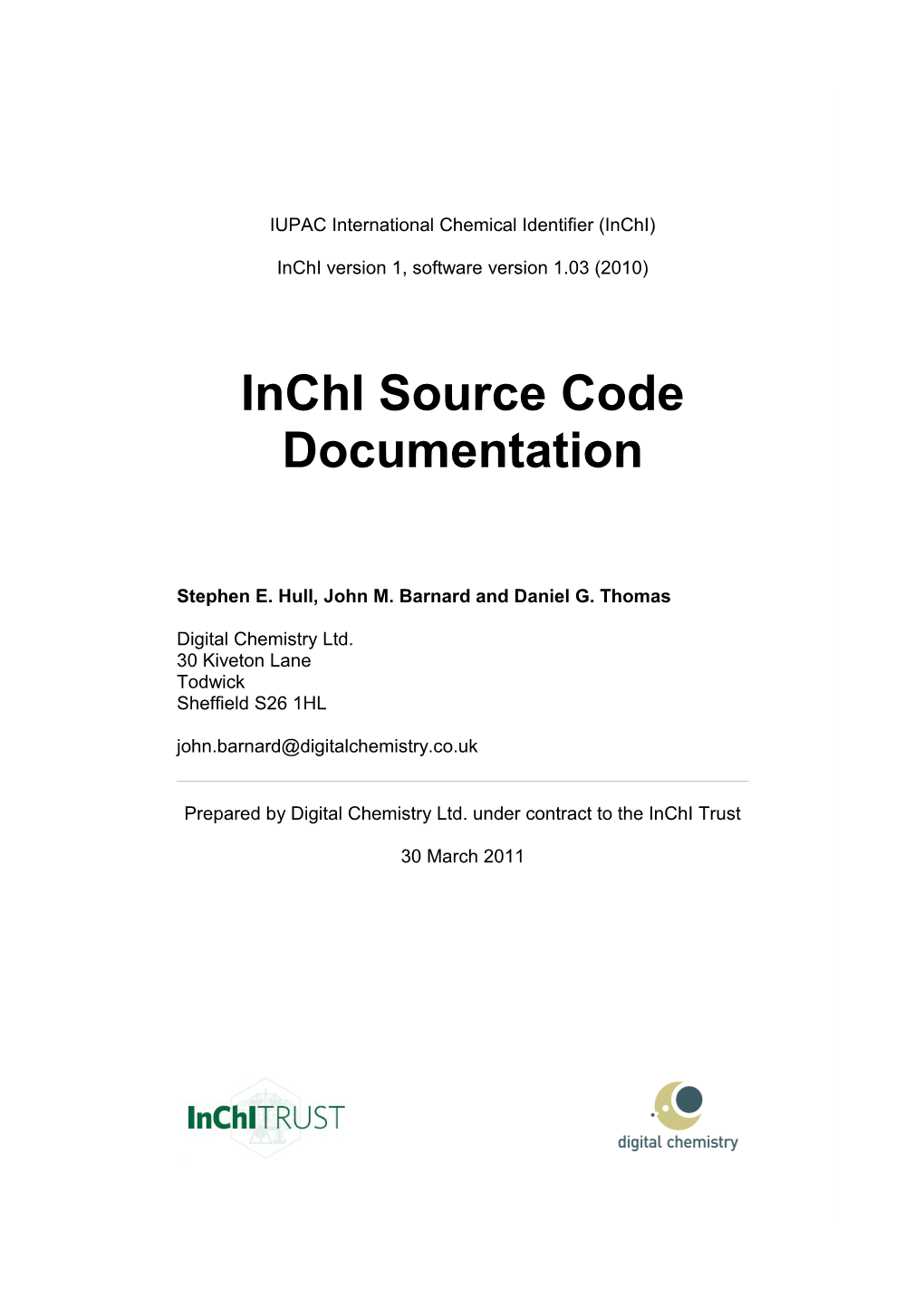 Inchi Code Documentation