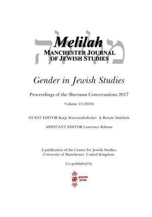 Gender in Jewish Studies