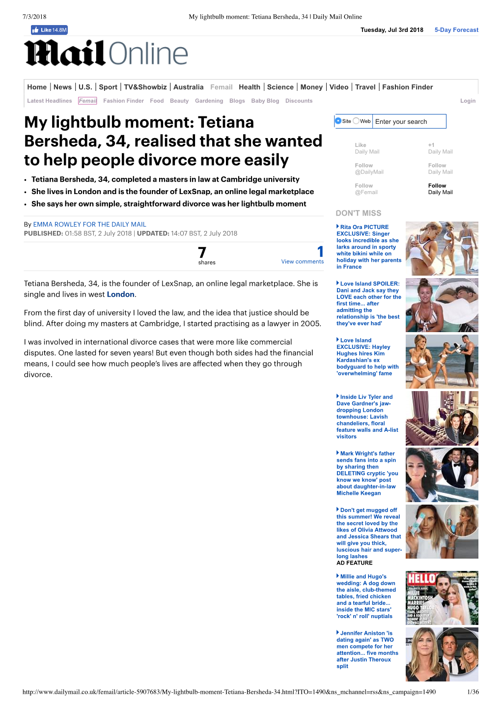 My Lightbulb Moment: Tetiana Bersheda, 34, Realised That She
