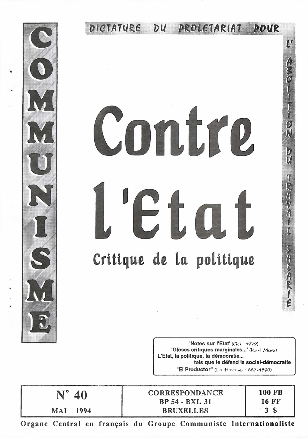 Critique De La Politique