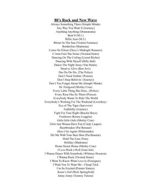 80S Master Song List.Pages