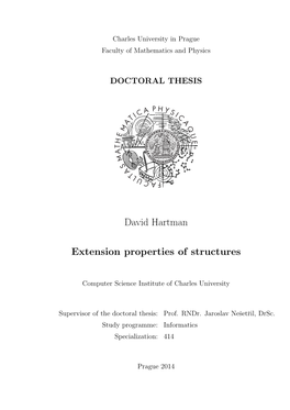 Extension Properties of Structures