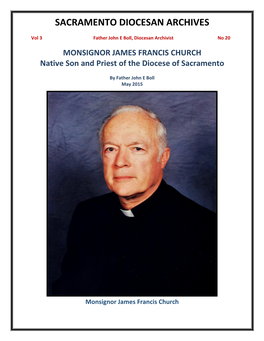 Vol 3, No 20 Msgr James Francis Church