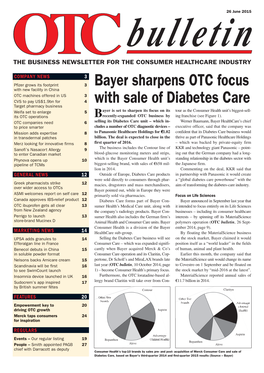 Bayer Sharpens OTC Focus with Sale of Diabetes Care