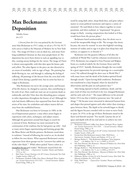 Max Beckmann: Deposition