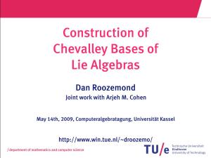 Construction of Chevalley Bases of Lie Algebras