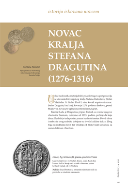 Novac Kralja Stefana Dragutina (1276-1316)