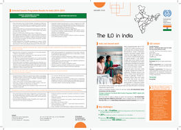 The ILO in India for Sustaining Competitive and Responsible Enterprises (SCORE) Training Services in India