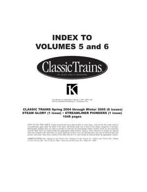 Classic Trains 2004-2005 Index