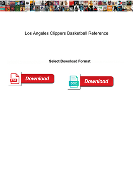 Los Angeles Clippers Basketball Reference