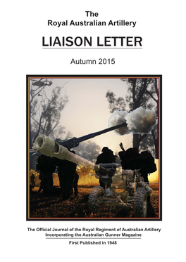RAA Liaison Letter Autumn 2015
