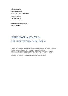 Ibsenstudies Norastayed Accepted Manuscript-Kopi