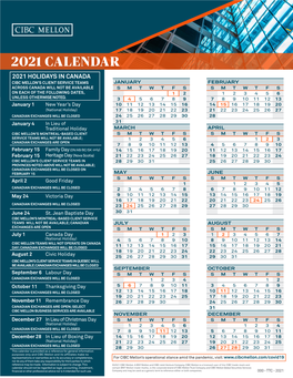 2021 Calendar