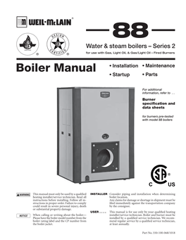 88 Series 2 Boiler Manual