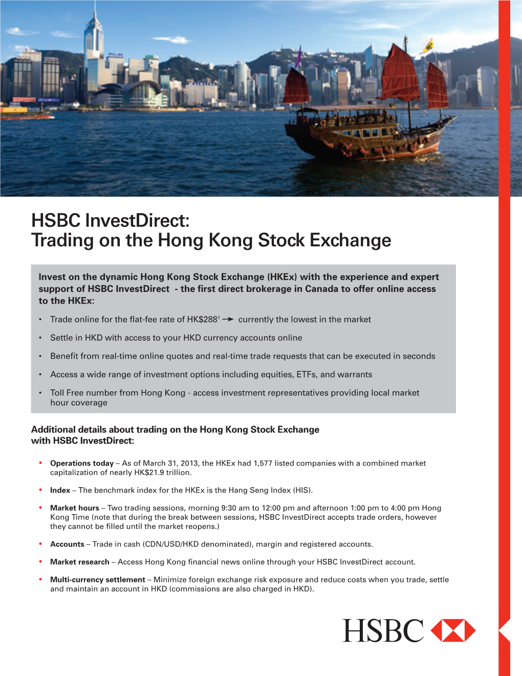 HSBC Investdirect: Trading on the Hong Kong Stock Exchange