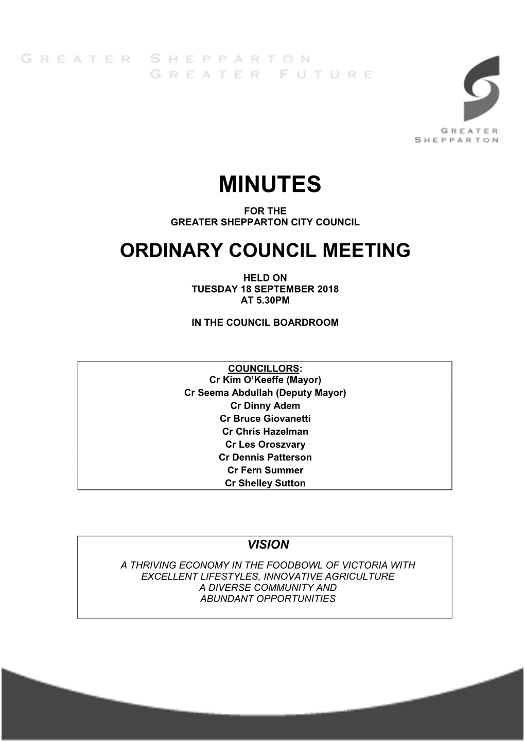 Ordinary Council Meeting